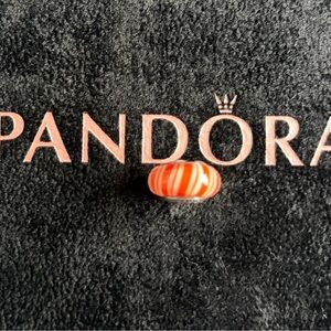 Pandora Orange and White Charm